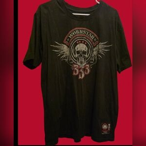 🎸WORNSTAR ROCKSTAR Tee Mens XL Black
